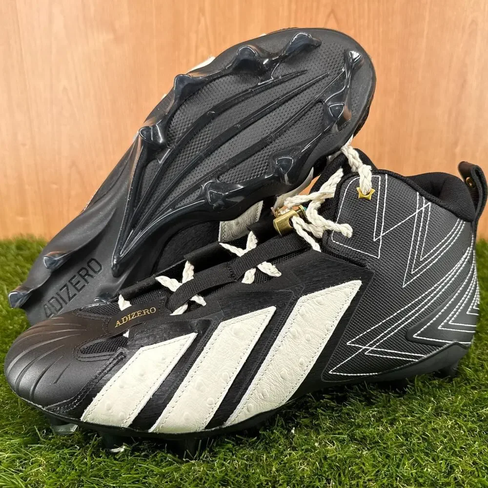 adidas Adizero Chaos II Lineman Rodeo Black Football Cleats JQ1404 Men's Size 12